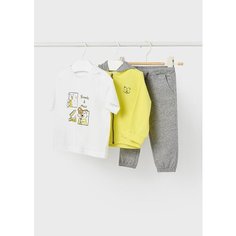 Костюм спортивный Mayoral, размер 92, желтый/серый