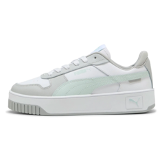 Кеды PUMA Carina Street, размер 5,5 UK, белый/серый/зеленый