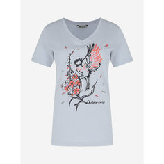 Футболка спортивная OUTVENTURE Essential Travel Womens SS Cotton T-shirt 1, размер 50/52, небесный