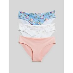 Трусы infinity lingerie, комплект из 3 шт., размер S, сине-розовый