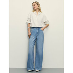 Джинсы широкие Zarina wide leg, размер 2XL (RU 52), голубой индиго