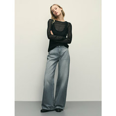 Джинсы широкие Zarina wide leg, размер 2XS (RU 40)/170, серый