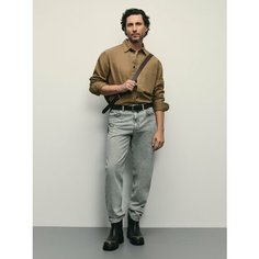 Джинсы зауженные Zarina Man tapered, размер L (RU 50), бежевый