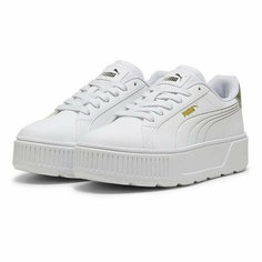 Кеды PUMA Karmen Metallic Shine, размер 37, белый/золотистый