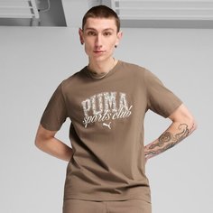 Футболка PUMA Class Graphic Tee, размер XL, коричнeвый