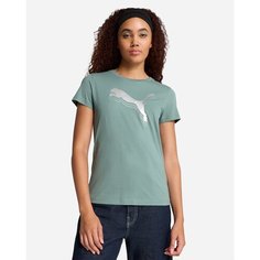 Футболка PUMA Essentials Metallic, размер L, зеленый