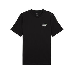 Футболка PUMA Essentials 2 Colour Small No. 1 Logo, размер L, черный/зеленый