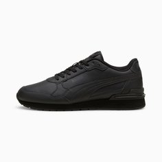 Кроссовки PUMA ST Runner v4 Leather, размер 7,5 UK, puma black-shadow gray