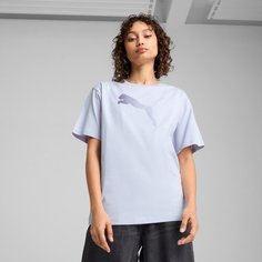 Футболка PUMA Her Graphic Relaxed, размер XS, голубой