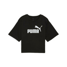 Футболка PUMA ESS Cropped No.1 Logo Tee, размер M, черный