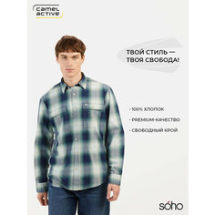 Рубашка Camel Active Longsleeve Shirt, размер 3XL, бирюзовый