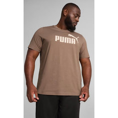 Футболка PUMA ESS No. 1 Logo, размер XS, коричневый/бежевый