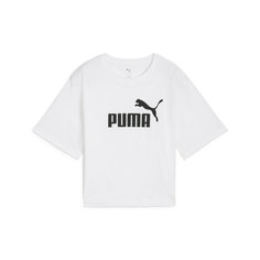 Футболка PUMA ESS Cropped No.1 Logo Tee, размер L, белый