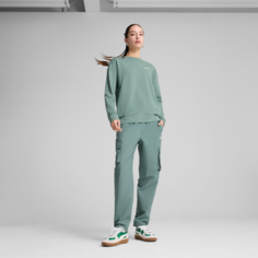 Свитшот PUMA ESS Small Logo Relaxed Crew TR, размер XL, , зеленый