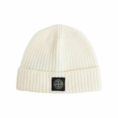 Шапка-бини Stone Island Stone Island Beanie для мужчин и женщин, размер One size, белый