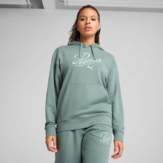 Худи PUMA Essentials Script, размер L, , зеленый