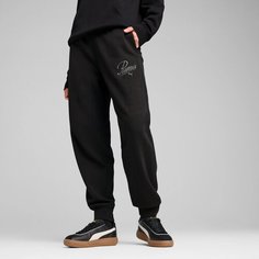 Брюки спортивные PUMA ESS SCRIPT, размер XL, черный