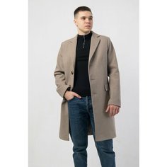 Пальто, размер 54/182, бежевый Нет бренда