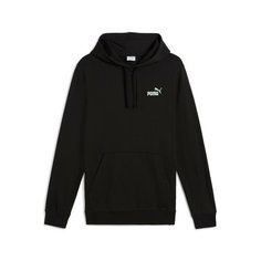 Худи PUMA ESS 2 COLOR Small No. 1 Logo, размер XXL, , черный/зеленый