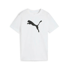 Футболка PUMA ESS Puma Logo Tee B, размер 128, белый