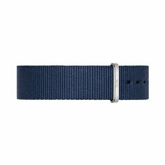 Ремешок Daniel Wellington, фактура плетеная, размер 20, синий/серебристый