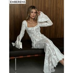 Платье EMBERENS Весна-лето 2025, размер M, белый