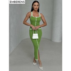 Платье EMBERENS Весна-лето 2025, размер S, зелeный