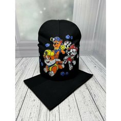 Шапка для мальчиков, размер универсальный, черный Daisyshop