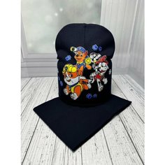 Шапка для мальчиков, размер универсальный, темно-синий Daisyshop