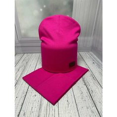 Шапка-бини для детей, размер универсальный, малиновый Daisyshop