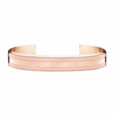 Жесткий браслет Daniel Wellington, эмаль, 1 шт., размер 15.5 см, размер S, золото/розовый