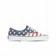Кеды VANS, размер 4 US / 22 CM, красный, синий, белый