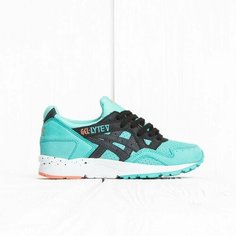 Кроссовки ASICS, размер 5 US / 37,5 EU / 23,5 CM, черный, бирюзовый