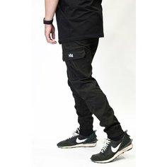 Брюки джоггеры BLK CROWN basic, размер S, черный (1508)