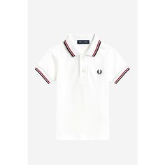 Поло FRED PERRY, размер 6-12 месяцев, красный, синий, белый
