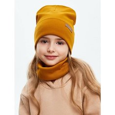 Шапка-бини NYCkids для девочек, размер 52-56, светло-коричневый