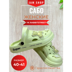 Сабо Шлепки женские sabo, размер 41, светло-зеленый Нет бренда