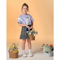 Футболка Gloria Jeans, размер 12-24мес/92, сиреневый