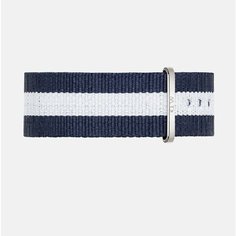 Ремешок Daniel Wellington, фактура плетеная, размер 20, синий/белый