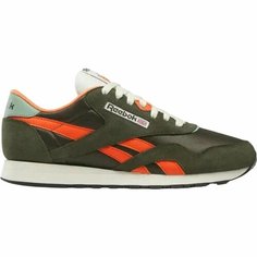 Кроссовки Reebok Classic Nylon, полнота F, размер 7,5 US, зеленый/оранжевый/бежевый