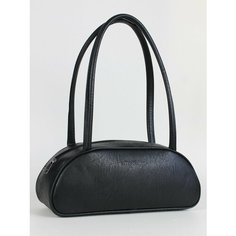 Сумка багет CityValise, черный муар