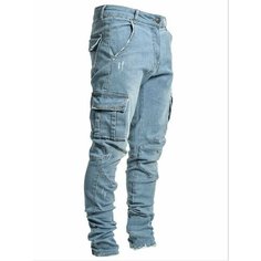 Джинсы бананы Dylwp, размер 44, light blue