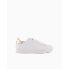 Кеды EA7 EMPORIO ARMANI, размер 10.5, белый/золотистый