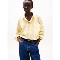Рубашка TOMMY HILFIGER, размер 42, желтый