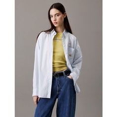 Рубашка Calvin Klein Jeans, размер XXL, белый/голубой