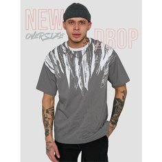 Футболка T-RONE menswear OVERSIZE, размер 48, серый