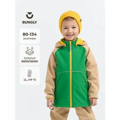 Куртка BUNGLY Весна-Осень, размер 104, коричневый, зеленый