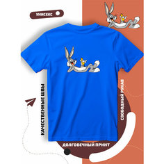 Футболка bugs bunny багз банни, размер XXL, cиний Lucky Style