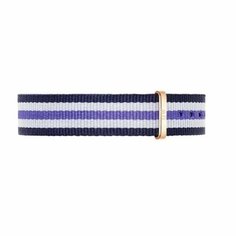 Ремешок Daniel Wellington, фактура плетеная, размер 18, синий/белый