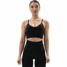 Топ спортивный RANK Seamless Bra Low, размер XS, черный